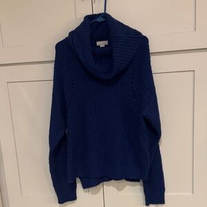 Ten Sixty Sherman Navy Cowl Neck Sweater